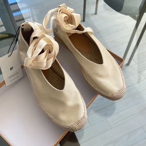 Lace Up Espadrilles - Ivory NWT